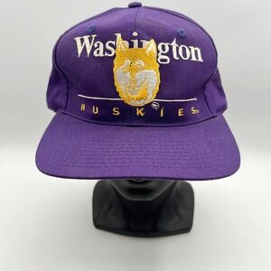 Vintage Washington Huskies Snapback Hat Twins Enterprise Purple NCAA Mens Cap